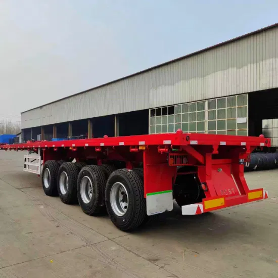 3 Axles Durable Goose Neck/Faltbed Truck Semitrailer for Transportation